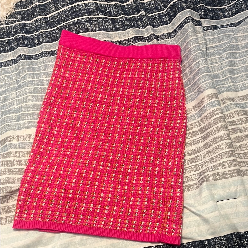 Pink Tweed Women's Skirt